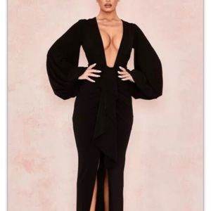 Balloon Sleeves Maxi Dress (Size Small) WORN ONCE!